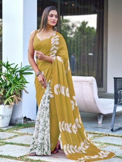 Pure Cotton Bagru Print Sarees 100% Cotton